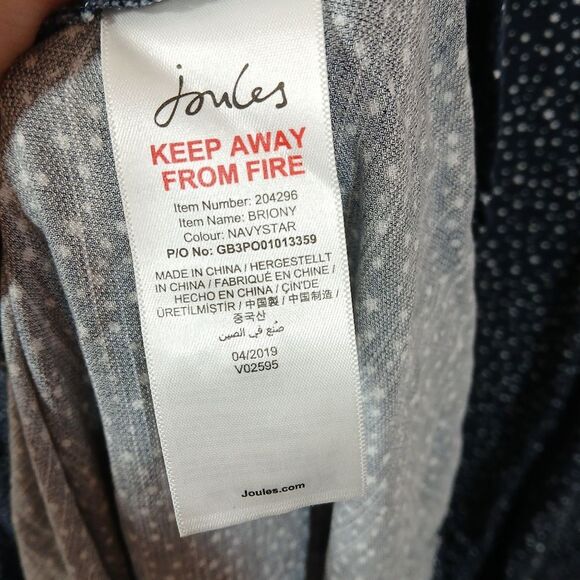 Joules Star And Polka Dot Print Midi Dress - Picture 8 of 12